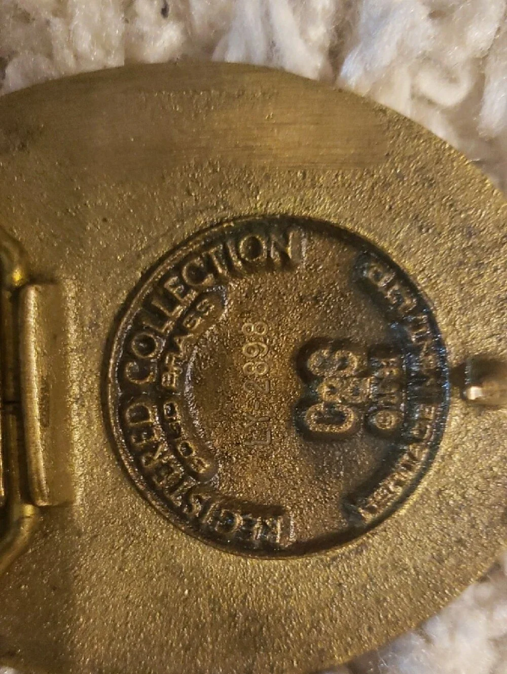 1980 Georgia Bulldogs Brown Leather Belt with Brass Buckle